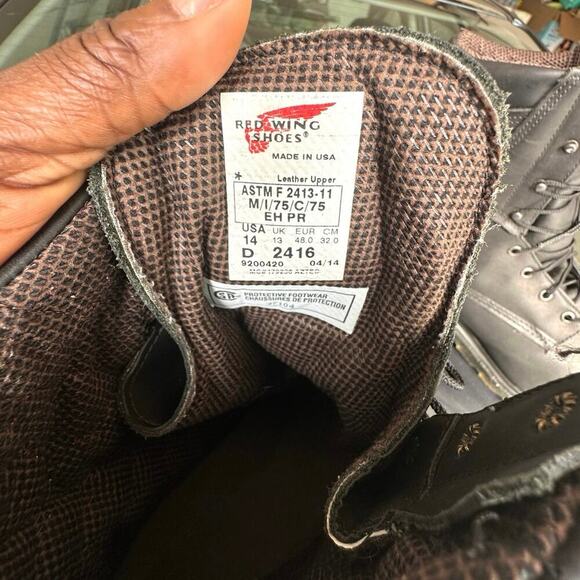 RED WING SUPERSOLE 2.0 MEN'S 8-INCH INSULATED WATERPROOF 2416 SAFETY BOOTS US 14 - Picture 7 of 16